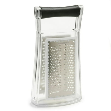 Silver Norpro 343 Grip-EZ Stainless Steel Grater with Catcher Silver Norpro 343 Grip-EZ Stainless Steel Grater with Catcher
